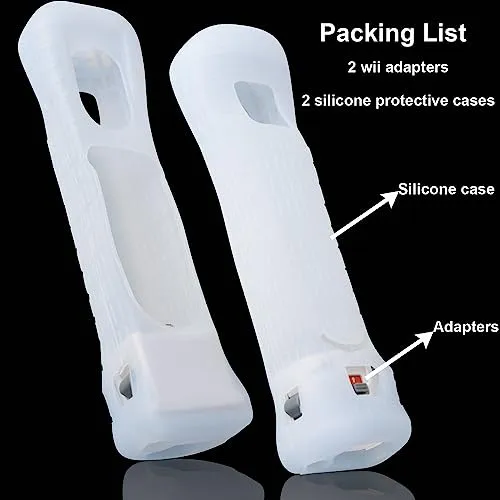 2 Paquetes De Adaptadores Wii Motion Plus, Con Funda De Sili