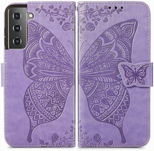 Funda Para Samsung Galaxy S21 - Lila/mariposa/tarjetero