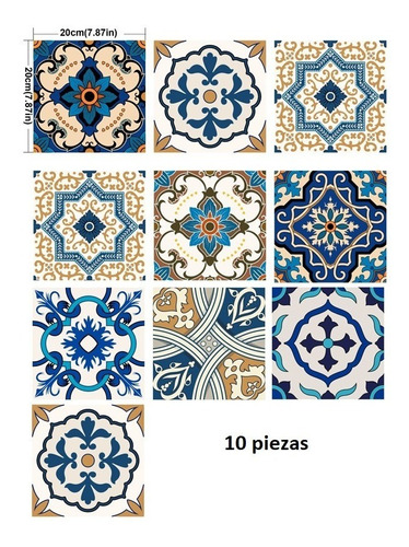 Azulejos Adhesivos Cocina Baño Mosaico Estilo Marroquí