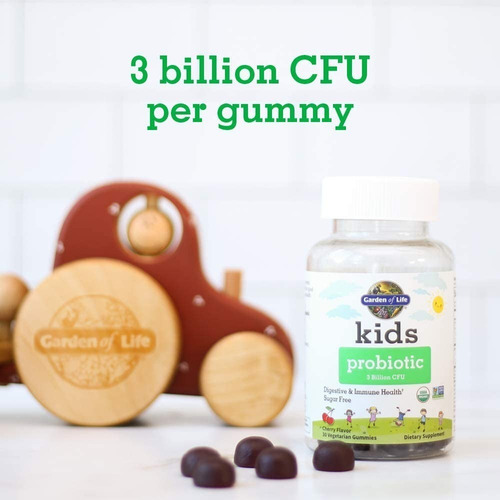 Probioticos Garden Of Life Niños Salud Digestiva Sin Azucar Sabor Cereza