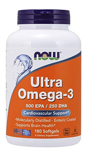 Now Foods - Ultra Omega-3 500 Epa/250 Dha - 180 Cápsulas Bla