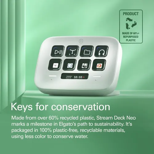 Elgato Stream Deck Neo 8 Teclas Personalizáveis Branco