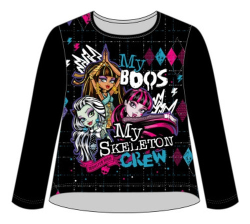 Remera Manga Larga Monster High - Originales - Mundo Manias