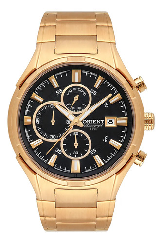 Relógio Orient Chronograph Dourado Masculino Mgssc027 P1kx