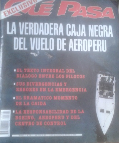 Revista Qué Pasa 1345 / 18-01-87 / Caja Negra Vuelo Aeroperú