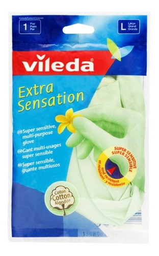  Guantes Extra Sensacion Vileda Algodon Varios Talles