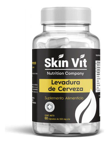 Levadura De Cerveza Skin Vit , Súper Premium De 60 Cápsulas Sabor Sin sabor