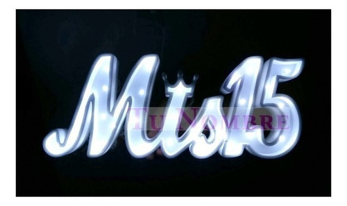Imagen 9 de 10 de Nombres Iluminados 3 Letras 35 Cm Polyfan Cartel Con Luces
