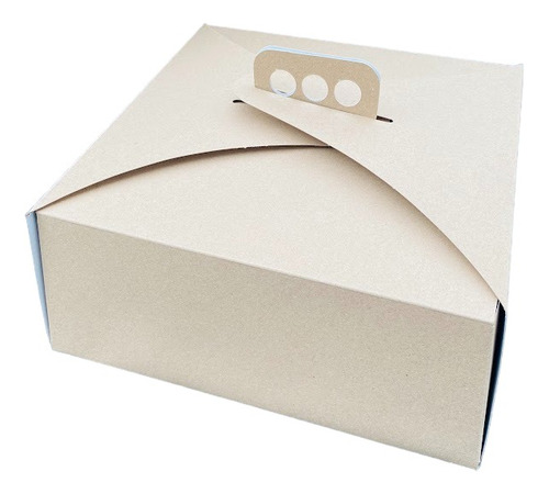 Caja Torta Tarta Panadería Repostería Manija 10 Und 30x30x12 Blanco