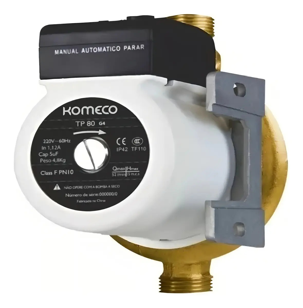 Bomba Pressurizadora De Agua Komeco Tp80 G4 Bronze 248w