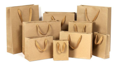 Bolsas Papel Baratas Kraft Marron  Impresas