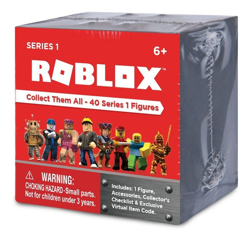 1 Cajita Roblox Serie 1 Mistery Box (silver Cube) 1 Figura