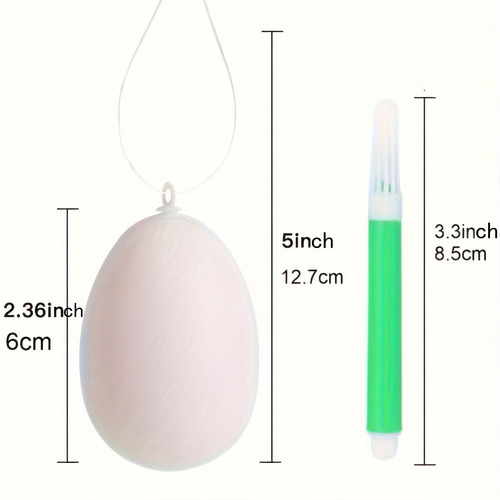 12x Huevos De Pascua Sin Pintar Diy, Rellenos De Cestas 6cm