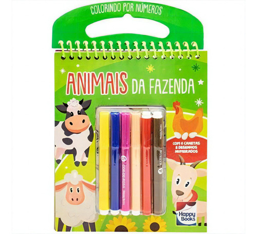 Colorindo Por Numeros - Animais Da Fazenda - 1ªed.(2023), De Mammoth World. Editora Happy Books Br, Capa Mole, Edição 1 Em Português, 2023