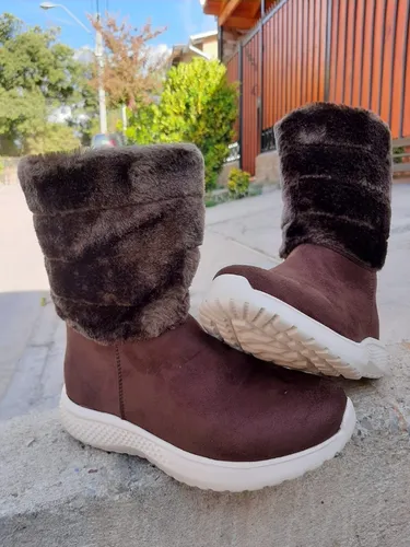 Bota O Bot n Piel Gamuza Forro Chiporro Mujer Liviana 424 Cuotas