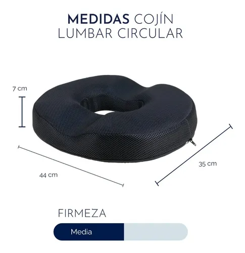 Asiento Circular Dona Lumbar Memory Foam Ortop dico Con Gel