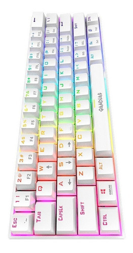 Teclado Gamer Rgb Gamdias Hermes E3 Branco Swicth Blue Idioma Inglês US