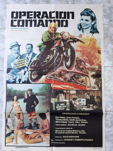 Poster Afiche Cine Argentino - Operación Comando *