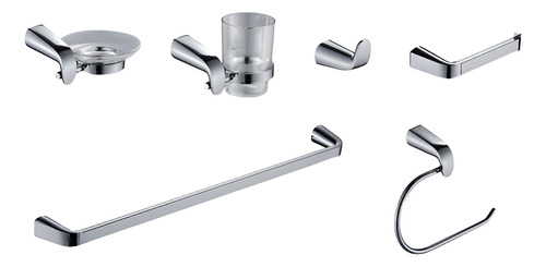 Juego De Accesorios Para Baño 6 Piezas Acabado Satín Meer