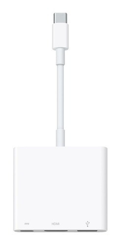 Imagen 1 de 2 de Cable usb tipo c Apple MUF82AM/A blanco con entrada USB Tipo C salida USB Tipo C, HDMI, USB