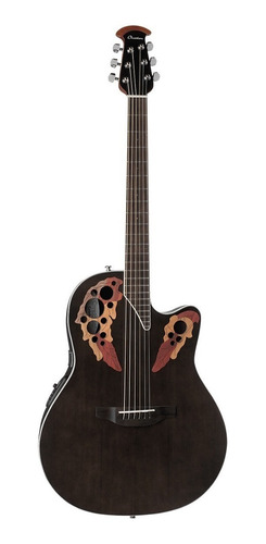 Guitarra acústica Ovation Celebrity Elite CE48 para diestros transparent black