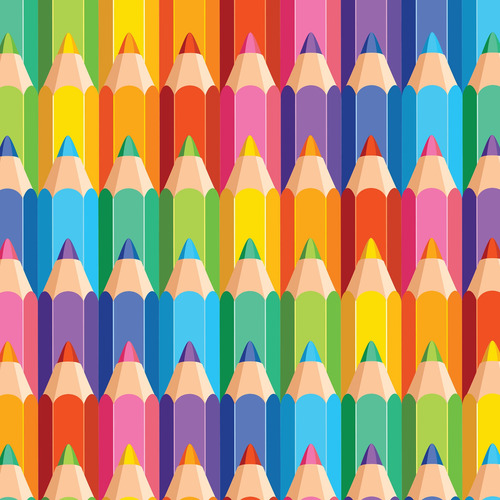 Imagem 3 de 3 de Papel De Parede Lápis De Cor Arco-iris Rolo 57x270cm