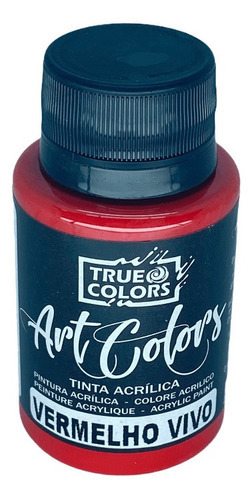 Tinta Acrilica Artcolors Artesanato True Colors 60ml - Cores Cor Vermelho Vivo