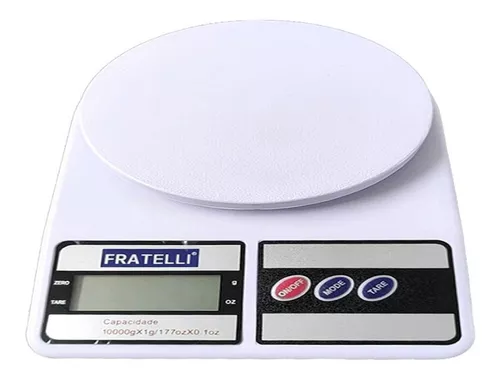 Balança Digital De Precisão Cozinha 10kg Nutrição E Dieta Cor Branca