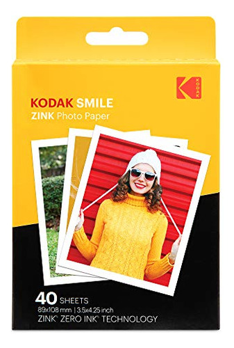 Papel Fotográfico Premium Zink Print Kodak De 3,5x4,25 Pulga