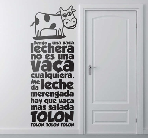 Vinilo Infantil Tengo Una Vaca Lecherapared Vinil Casa