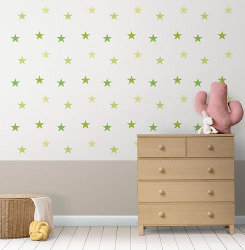 Vinilos Infantil Forma Estrellas Pared 4cm 100 Uni Colores