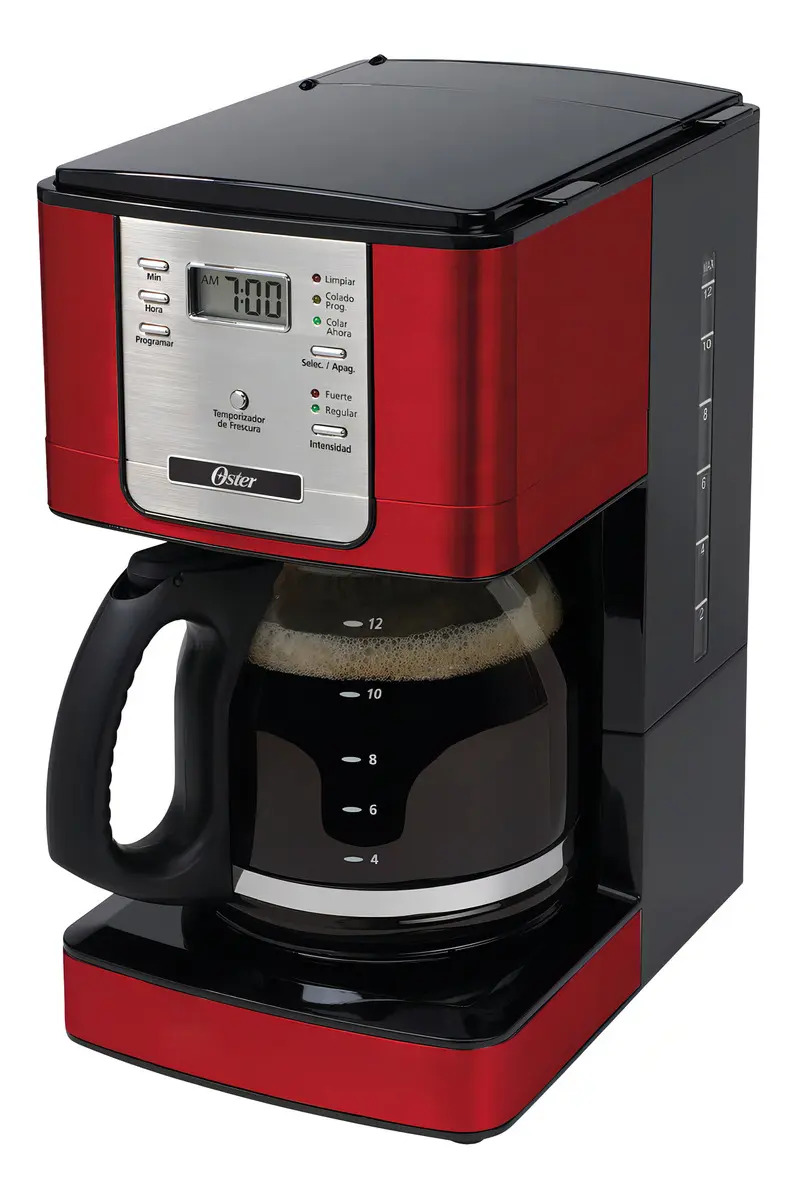 Cafeteira Progamável Oster Flavor Preta e vermelha