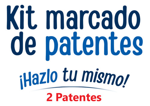 Kit Grabado Patentes Para 2 Vehículos Bosen Hazlo Tú Mismo  