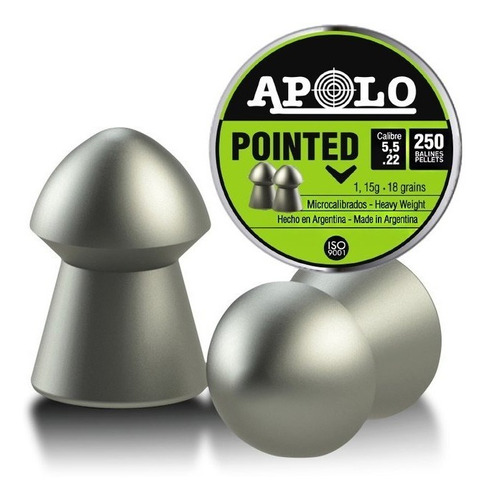 Balines Apolo Pointed 5.5 Mm X 250 Aire Pcp Co2 Calibrados