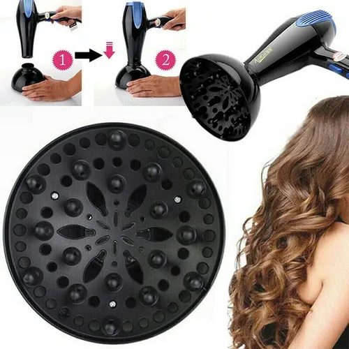 Difusor Universal Negro Para Secador De Pelo Electrico