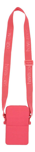 Bolso de hombro Havaianas en color coral, nuevo diseño de tela lisa