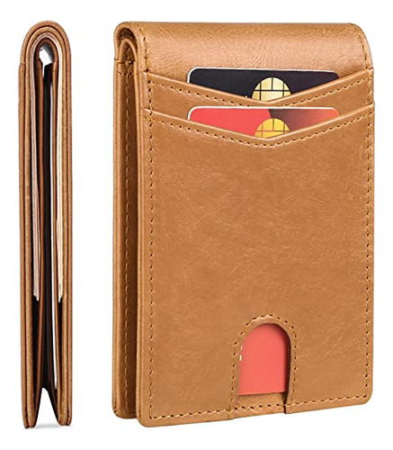 Falan Mule Hombres Wallet Slim Rfid Bloqueo Bifold 1fsre