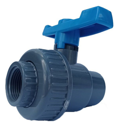 Llave Bola Plastica Pvc 3/4  Npt R/h Con U/u (paq. 2un)