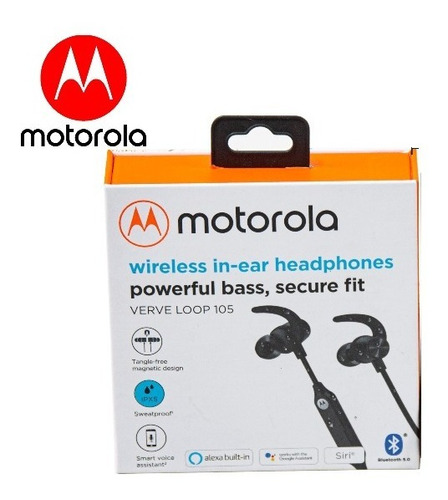 Audífono Motorola Verve Loop 105 Bluetooth Ipx5 Siri Alexa