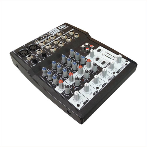 Imagen 4 de 6 de Consola Mixer Pro Bass Pl804 Usb 6 Can Phantom Usb Xlr