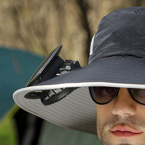 Sombrero De Pesca Al Aire Libre Con Ventilador Solar