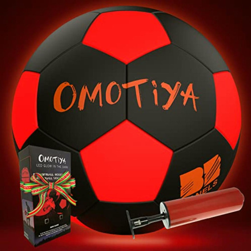 Omotiya Bola De Fútbol Que Brilla En La Oscuridad, Tamaño Color Negro