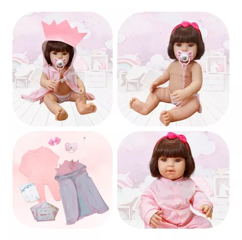 Boneca Bebe Reborn Realista Menino Menina + Brinde Promoçao