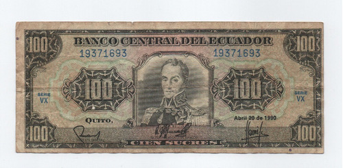 Ecuador 100 Sucres 1990