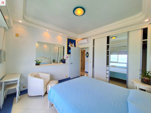 Imagem 9 de 17 de Apartamento À Venda Na Praia Das Pitangueiras, Guarujá-sp, Frente Para O Mar, 4 Dormitórios, Sala 3 Ambientes, Sacada, Vista Panorâmica Para O Mar - Ap05614 - 69008280