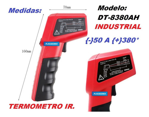 Imagen 2 de 10 de Pistola Termometro Infrarrojo Medidor Temperatura Laser