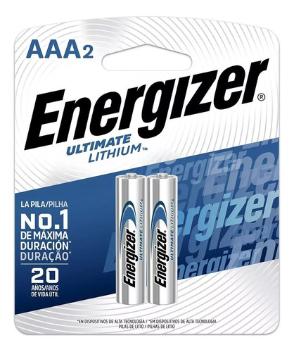 Blister 2 Pilas Litio Energizer Aaa Ultimate Lithium Digital