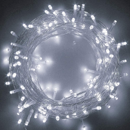 Luces De Navidad Lineales 10m 100 Bombillos Blanco 