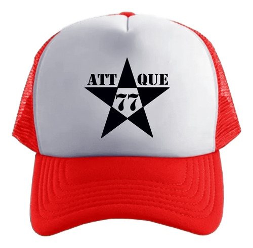 Attaque 77 Logo Estrella Gorra Friki Tu Eres Rojo Talle Único Regulable