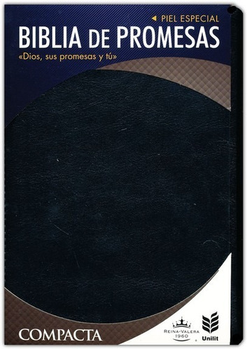 Biblia Promesas Rvr60 Compacta Piel Especial Negro C/cierre
